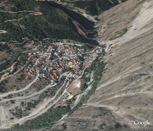 Άποψη της Τζούρτζιας από τους δορυφόρους στου Google Earth